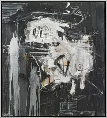 Franco Kappl, Spacewater, 1991, mixed media on canvas; framed