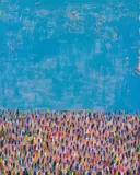 Gunter Damisch, Untitled, 1998, oil on canvas; framed