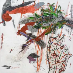 Wolfgang Stifter, Spuren des Chlorophylls, 2011, mixed media on canvas; unframed