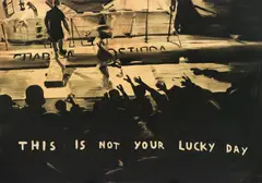 Andreas Leikauf, This is not your lucky day, oil on canvas; unframed