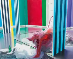 Franziska Maderthaner, Über das Ungewisse, 2011, oil on canvas; unframed