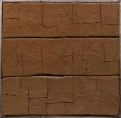Oliver Dorfer, Untitled, 1992, earth pigments on canvas, on plaster ground; framed