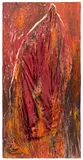 Bernd Fasching, Die Gefangennahme des kretischen Stieres / Suerte Suprema (höchstes Glück)", (from the series "12 Tage 12 Nächte in Wien"), 2006, mixed media (brocade, sand) on canvas; unframed