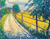 Thomas Metlewicz, Walk in Tyrol, 1994, oil on canvas; framed