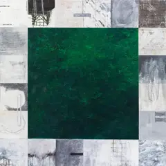 Richard Kaplenig, Buenos Aires, 2009, oil, collage on canvas; unframed