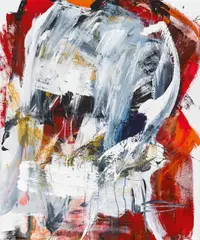 Eva Kaiser, Morgentee, 2019, mixed media on canvas; unframed