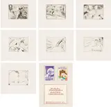 Günter Brus, Folder: 7 etchings for Gerhard Roth "Landläufiger Tod