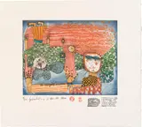 972 Friedensreich Hundertwasser, DIE LANDUNG, L'ATTERRISSAGE“