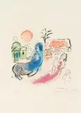 Maternité au Centaure by Marc Chagall, 1957, lithograph on paper; framed, sold Apr 2023