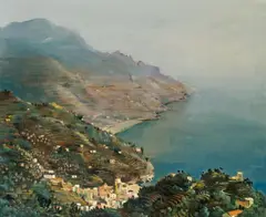 Georg Mayer-Marton, Atrani at the Amalfi Coast, 1933, oil on canvas; framed