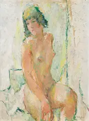 Anton Lutz, Look over shoulder, 1970, oil on hardboard; framed