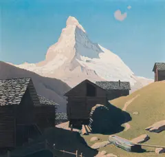 Felix Heuberger, The Matterhorn, oil on hardboard; framed