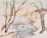 Ernst Huber, Bach im Winter, Wagrain
