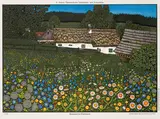 Carl Krenek, Bauernhof im Waldviertel, colour lithography on paper; unframed