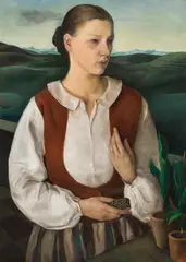 Rudolf Eisenmenger, The youth, 1925, oil on cardboard; framed