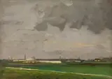 Alfred Poell, Landscape, 1910, oil on canvas; framed