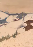 Friedrich König, Hochreith, 1899, mixed media on paper; unframed