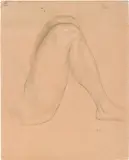 Friedrich König, Leg study, pencil on paper; unframed