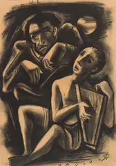 Carry Hauser, Saul and David, 1948, lithograph on paper; framed