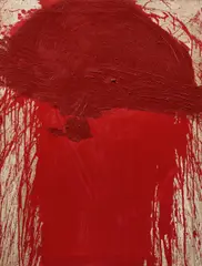 Hermann Nitsch, Bulk Picture, 1990, oil, blood on canvas; unframed
