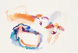 Maria Lassnig, Sheep, watercolour on paper; unframed