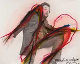Arnulf Rainer, Das schenk ich euch, photograph, overpainted; framed