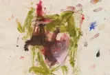 Martha Jungwirth, Untitled, 1997, watercolour on laid paper; framed