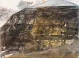 Martha Jungwirth, The weer near Neumarkt, 1977, watercolour on paper; framed
