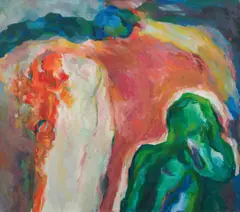Mario Decleva, Figur und Erscheinung II, 1967, oil on canvas; framed