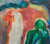 Mario Decleva, Figur und Erscheinung II, 1967, oil on canvas; framed