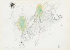 Max Weiler, Untitled, 1973, mixed media on paper; framed