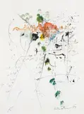 Untitled by Hans Staudacher, 1987, mixed media on paper; framed, sold Apr 2023