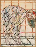 Peter Sengl, Gebückt Rollende, 1977, mixed media on paper; framed