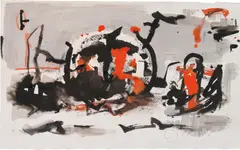 Walter Eckert, Untitled, mixed media on paper; unframed