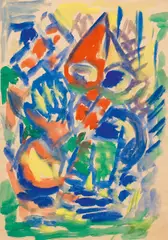 Kleines Strandgut 1 by Hubert Schmalix, 1981, watercolour on paper; framed, sold Apr 2023