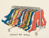 Kiki Kogelnik, Seventh Ave People, 1970, screen print on paper; framed