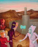 Hermann Serient, Detektor, 2004, oil on panel; framed