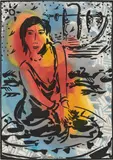 Roman Scheidl, Untitled, 1990, mixed media on paper; framed