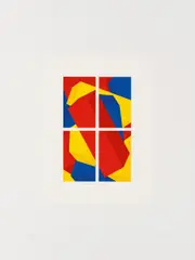 Roland Goeschl, Fensterbild, 1997, colour screen print on laid paper; unframed