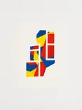 Roland Goeschl, Fenster-Sesselbild, 1997, colour screen print on laid paper; unframed