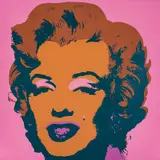 Marilyn Monroe by Andy Warhol, screen print on thin cardboard; framed, sold Apr 2023