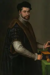 Antonio Campi, Portrait of a clock collector, c. 1550, oil on canvas