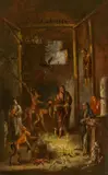 Salvator Rosa, Satanic scene, oil on canvas