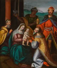 Lazarus van der Borcht, Worship of the Magi, c. 1600/10, oil on copper