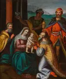 Lazarus van der Borcht, Worship of the Magi, c. 1600/10, oil on copper