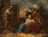 Jan van Noordt, The Levite's concubine, 1663, oil on canvas
