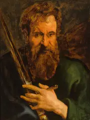 Anthonis Van Dyck, The Apostle Paul, oil on panel; parqueted