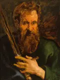 Anthonis Van Dyck, The Apostle Paul, oil on panel; parqueted