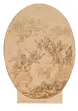 Martino Altomonte, Apotheosis of Hercules (design for a ceiling painting), c. 1709/10, brown pen, wash