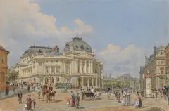 Volkstheater in Vienna by Franz Alt, 1889, watercolour on paper, sold Dec 2022